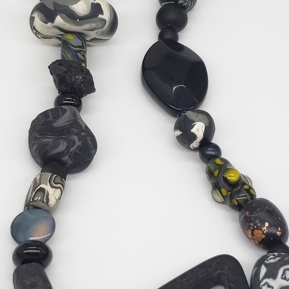 Fun yet Dark Original handmade beaded Necklace - Picture 12 of 12